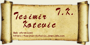 Tešimir Kotević vizit kartica